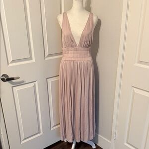 REISS Saffy Pleated Midi Cocktail Dress